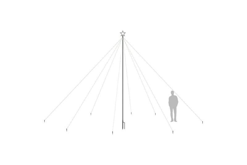 LED-juletrelys foss innendørs utendørs 800 LED - Plastjuletre