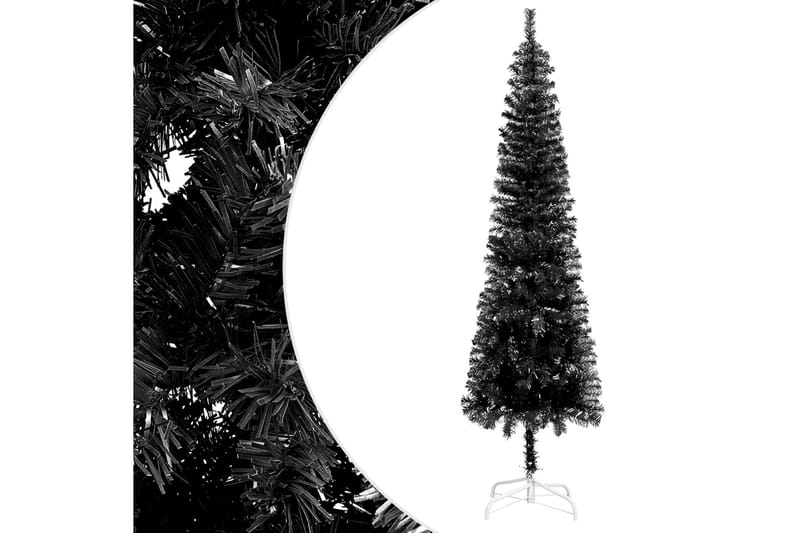 Slankt juletre svart 180 cm - Plastjuletre