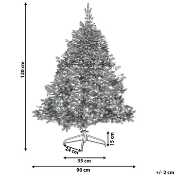Tomichi Liten Snøete Plastgran 120 cm - Hvit/Svart/Grønn - Innredning - Julepynt & helgedekorasjon - Julepynt & juledekorasjon - Plastjuletre