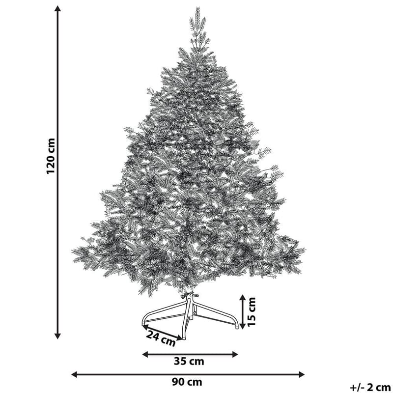 Tomichi Liten Snøete Plastgran 120 cm - Hvit/Svart/Grønn - Innredning - Julepynt & helgedekorasjon - Julepynt & juledekorasjon - Plastjuletre