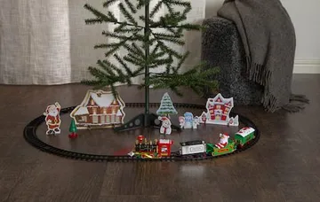 X-mas Train dekorativt sceneri 103 cm - Flerfarget - Innredning - Julepynt & helgedekorasjon - Julepynt & juledekorasjon - Juleengel & julefigur