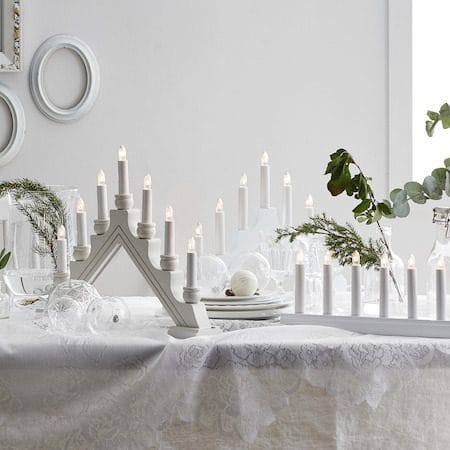 Karin lysestake 42 cm - hvit - Innredning - Julepynt & helgedekorasjon - Julepynt & juledekorasjon