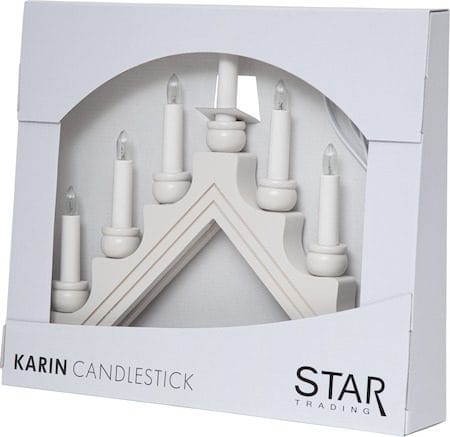 Karin lysestake 42 cm - hvit - Innredning - Julepynt & helgedekorasjon - Julepynt & juledekorasjon