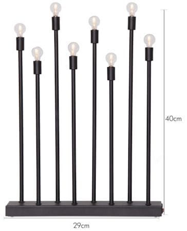 Ladda lysestake 29 cm - svart - Innredning - Julepynt & helgedekorasjon - Julepynt & juledekorasjon