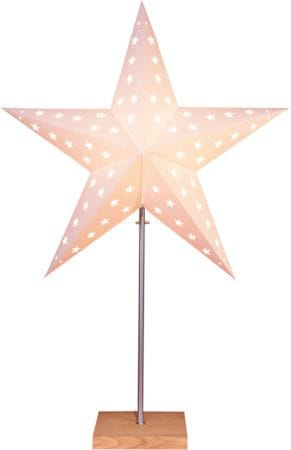 Leo fot, skjerm og stjerne 43 cm - hvit/eik - Innredning - Julepynt & helgedekorasjon - Julepynt & juledekorasjon