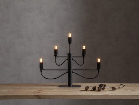 Milano lysestake 46 cm - matt svart - Innredning - Julepynt & helgedekorasjon - Julepynt & juledekorasjon