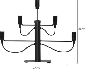 Milano lysestake 46 cm - matt svart - Innredning - Julepynt & helgedekorasjon - Julepynt & juledekorasjon