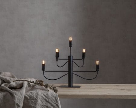 Milano lysestake 46 cm - matt svart - Innredning - Julepynt & helgedekorasjon - Julepynt & juledekorasjon