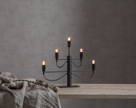 Milano lysestake 46 cm - matt svart - Innredning - Julepynt & helgedekorasjon - Julepynt & juledekorasjon