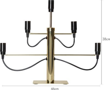 Milano lysestake 46 cm - Messing - Innredning - Julepynt & helgedekorasjon - Julepynt & juledekorasjon