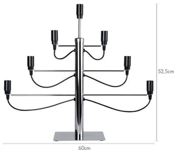 Milano lysestake 60 cm - krom - Innredning - Julepynt & helgedekorasjon - Julepynt & juledekorasjon