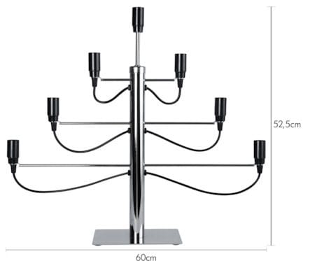 Milano lysestake 60 cm - krom - Innredning - Julepynt & helgedekorasjon - Julepynt & juledekorasjon