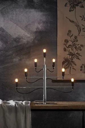 Milano lysestake 60 cm - krom - Innredning - Julepynt & helgedekorasjon - Julepynt & juledekorasjon