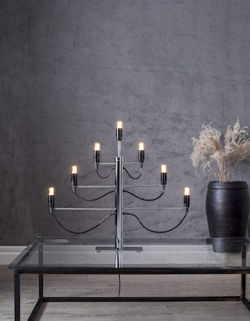 Milano lysestake 60 cm - krom - Innredning - Julepynt & helgedekorasjon - Julepynt & juledekorasjon