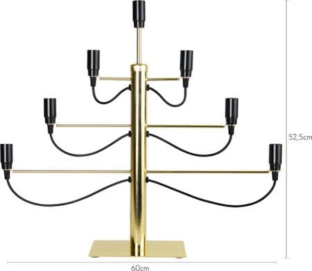 Milano lysestake 60 cm - messingfarget - Innredning - Julepynt & helgedekorasjon - Julepynt & juledekorasjon