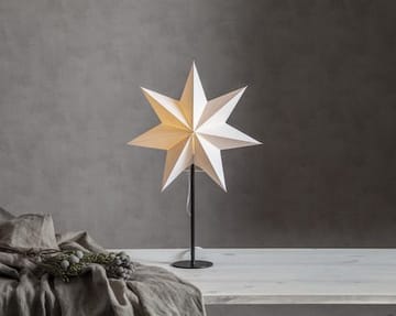 Mixa stjerne på fot 50 cm - hvit med svart fot - Innredning - Julepynt & helgedekorasjon - Julepynt & juledekorasjon