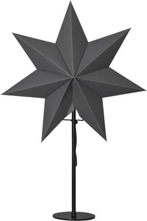 Mixa stjerne på fot 50 cm - grå med svart fot - Innredning - Julepynt & helgedekorasjon - Julepynt & juledekorasjon