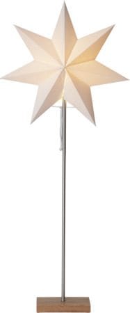Moa fot, skjerm og stjerne 82 cm - hvit og eik - Innredning - Julepynt & helgedekorasjon - Julepynt & juledekorasjon