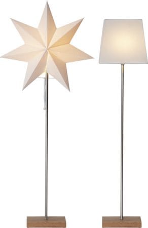 Moa fot, skjerm og stjerne 82 cm - hvit og eik - Innredning - Julepynt & helgedekorasjon - Julepynt & juledekorasjon