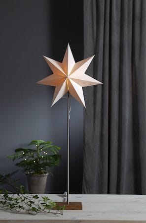 Moa fot, skjerm og stjerne 82 cm - hvit og eik - Innredning - Julepynt & helgedekorasjon - Julepynt & juledekorasjon
