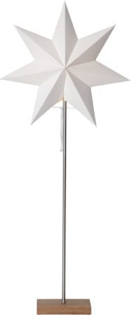 Moa fot, skjerm og stjerne 82 cm - hvit og eik - Innredning - Julepynt & helgedekorasjon - Julepynt & juledekorasjon