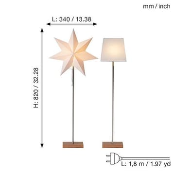 Moa fot, skjerm og stjerne 82 cm - hvit og eik - Innredning - Julepynt & helgedekorasjon - Julepynt & juledekorasjon