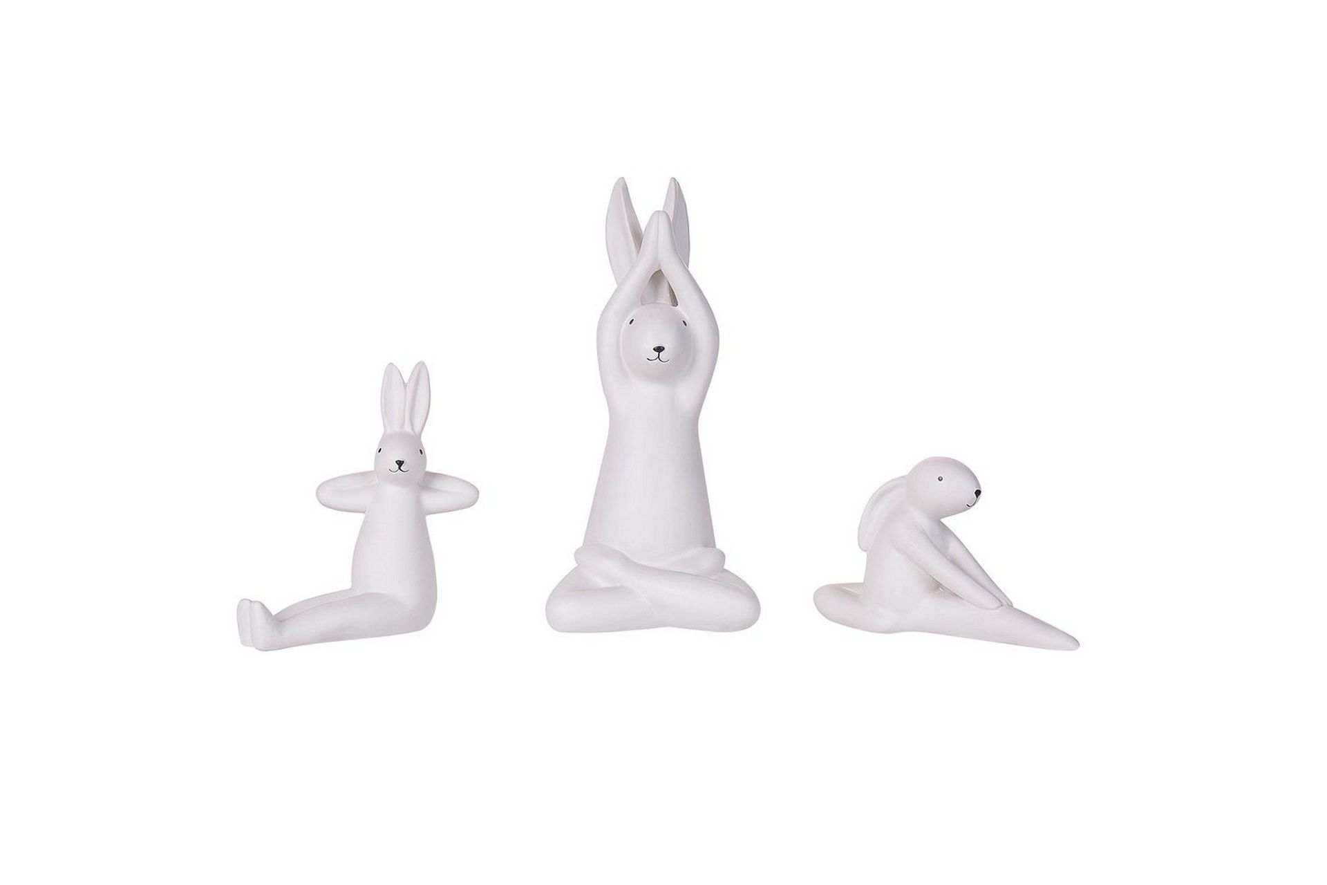 Prydnadsfigur Beliani Brest set om 3 White -