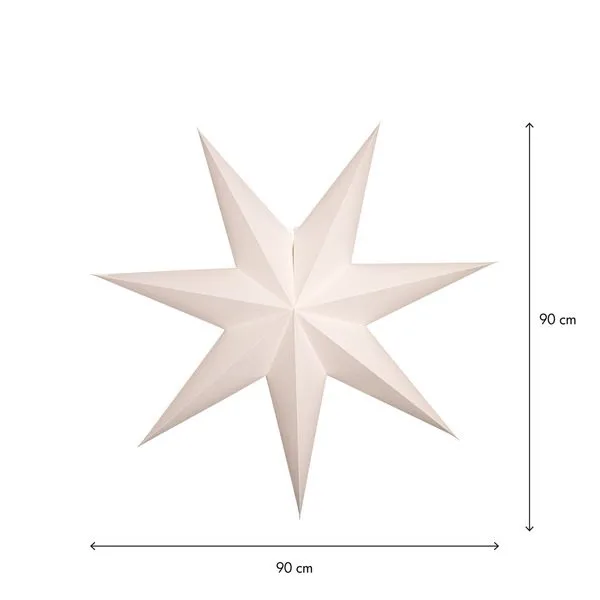 Plain papirstjerne 90 cm - Hvit - Innredning - Julepynt & helgedekorasjon - Julepynt & juledekorasjon