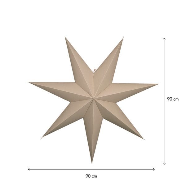 Plain papirstjerne 90 cm - beige - Innredning - Julepynt & helgedekorasjon - Julepynt & juledekorasjon