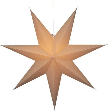 Plain papirstjerne 90 cm, beige