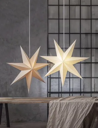 Plain papirstjerne 90 cm - beige - Innredning - Julepynt & helgedekorasjon - Julepynt & juledekorasjon