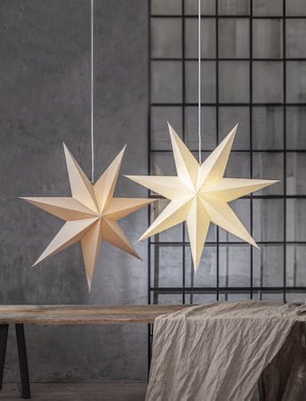 Plain papirstjerne 90 cm - beige - Innredning - Julepynt & helgedekorasjon - Julepynt & juledekorasjon