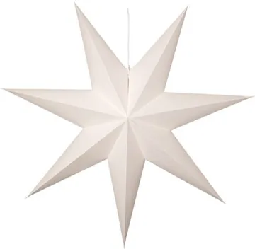 Plain papirstjerne 90 cm - Hvit - Innredning - Julepynt & helgedekorasjon - Julepynt & juledekorasjon