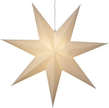 Plain papirstjerne 90 cm, Hvit