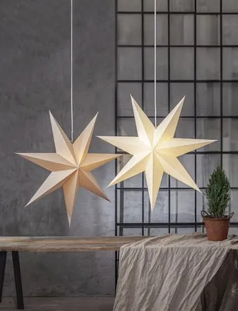 Plain papirstjerne 90 cm - beige - Innredning - Julepynt & helgedekorasjon - Julepynt & juledekorasjon