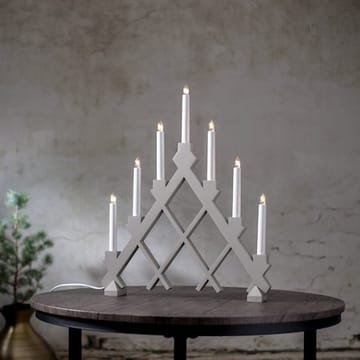 Rut lysestake 43 cm - beige - Innredning - Julepynt & helgedekorasjon - Julepynt & juledekorasjon