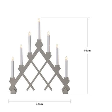 Rut lysestake 43 cm - beige - Innredning - Julepynt & helgedekorasjon - Julepynt & juledekorasjon