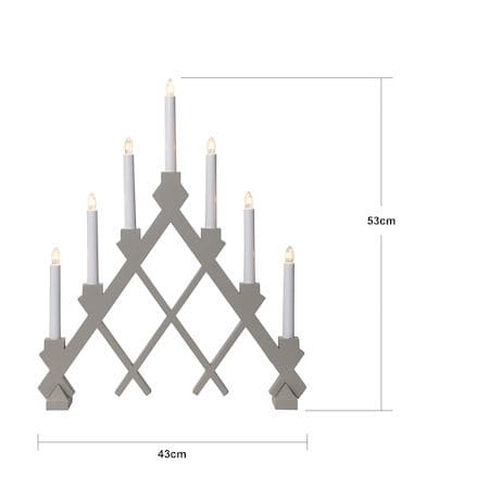 Rut lysestake 43 cm - beige - Innredning - Julepynt & helgedekorasjon - Julepynt & juledekorasjon
