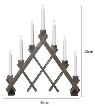 Rut lysestake 43 cm - brun - Innredning - Julepynt & helgedekorasjon - Julepynt & juledekorasjon