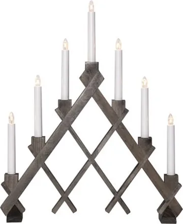Rut lysestake 43 cm - brun - Innredning - Julepynt & helgedekorasjon - Julepynt & juledekorasjon