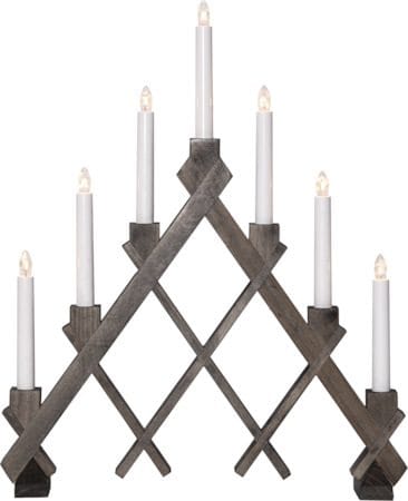 Rut lysestake 43 cm - brun - Innredning - Julepynt & helgedekorasjon - Julepynt & juledekorasjon