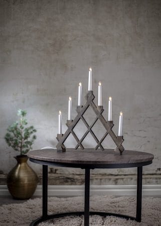 Rut lysestake 43 cm - brun - Innredning - Julepynt & helgedekorasjon - Julepynt & juledekorasjon