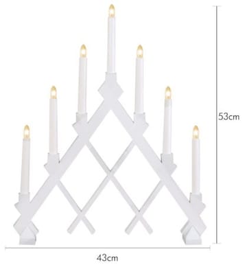 Rut lysestake 43 cm - hvit - Innredning - Julepynt & helgedekorasjon - Julepynt & juledekorasjon