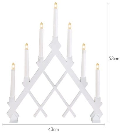 Rut lysestake 43 cm - hvit - Innredning - Julepynt & helgedekorasjon - Julepynt & juledekorasjon
