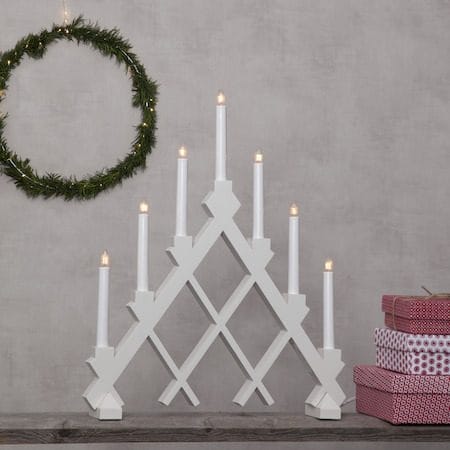 Rut lysestake 43 cm - hvit - Innredning - Julepynt & helgedekorasjon - Julepynt & juledekorasjon