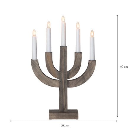 Selma lysestake 25 cm - brunbeiset - Innredning - Julepynt & helgedekorasjon - Julepynt & juledekorasjon
