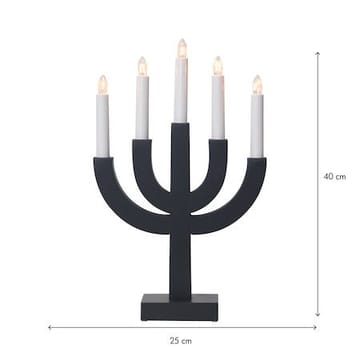 Selma lysestake 25 cm - mørkegrå - Innredning - Julepynt & helgedekorasjon - Julepynt & juledekorasjon