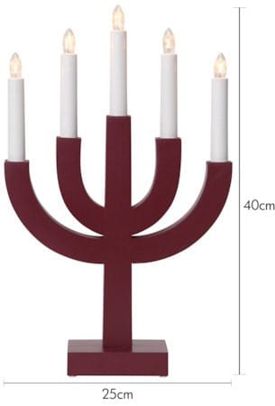 Selma lysestake 25 cm - rød - Innredning - Julepynt & helgedekorasjon - Julepynt & juledekorasjon