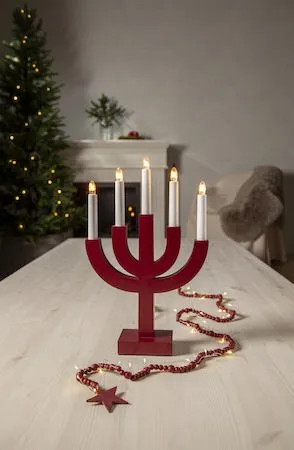 Selma lysestake 25 cm - rød - Innredning - Julepynt & helgedekorasjon - Julepynt & juledekorasjon