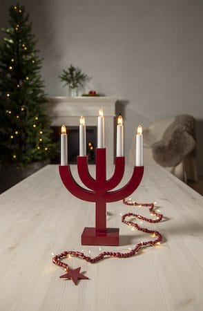 Selma lysestake 25 cm - rød - Innredning - Julepynt & helgedekorasjon - Julepynt & juledekorasjon